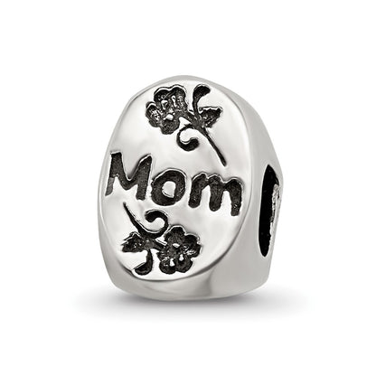 Sterling Silver Reflections #1 Mom Trilogy Oval Bead