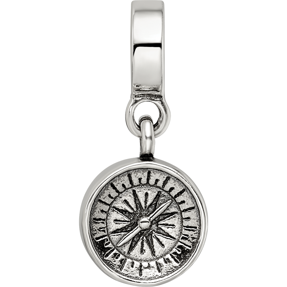 Sterling Silver Reflections Compass Dangle Bead