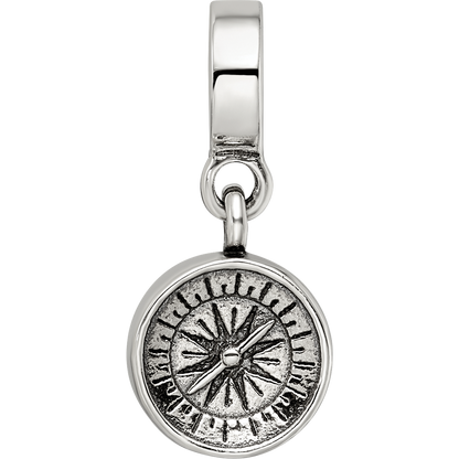 Sterling Silver Reflections Compass Dangle Bead