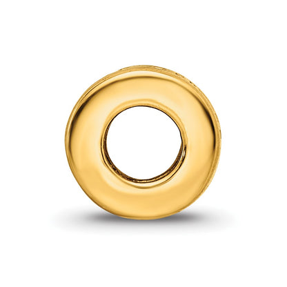 Sterling Silver Gold-plated Reflections Live Laugh Love Spacer Bead