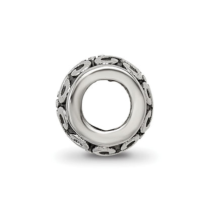 Sterling Silver Reflections Scroll & Dots Bali Bead