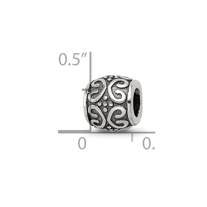 Sterling Silver Reflections Scroll & Dots Bali Bead