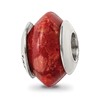 Sterling Silver Reflections Bamboo Coral Stone Bead