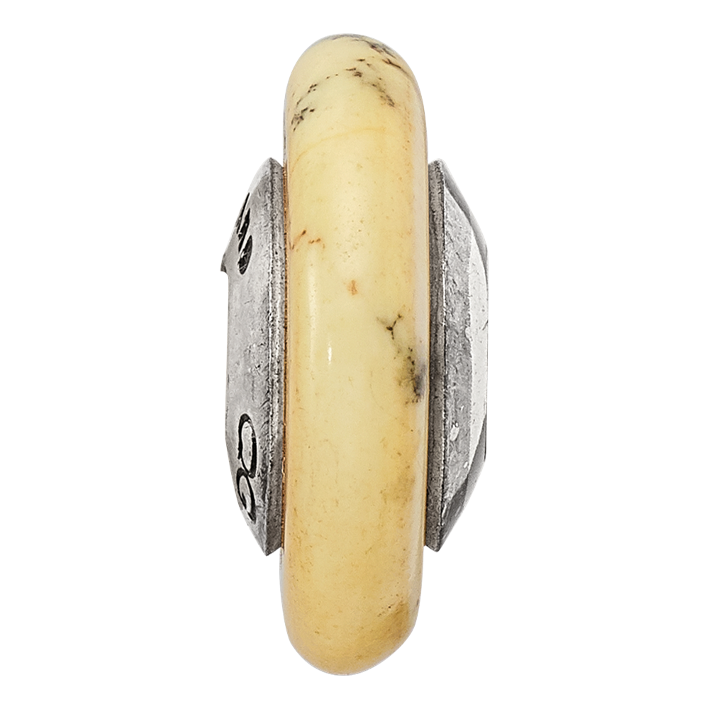 Sterling Silver Reflections Yellow Maganasite Stone Bead