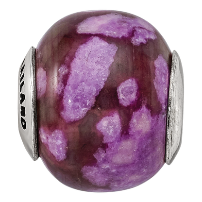Sterling Silver Reflections Purple Magnesite Stone Bead
