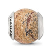 Sterling Silver Reflections Picture Jasper Stone Bead