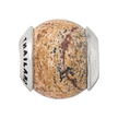 Sterling Silver Reflections Picture Jasper Stone Bead