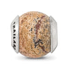 Sterling Silver Reflections Picture Jasper Stone Bead