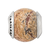 Sterling Silver Reflections Picture Jasper Stone Bead