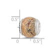 Sterling Silver Reflections Picture Jasper Stone Bead