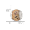 Sterling Silver Reflections Picture Jasper Stone Bead