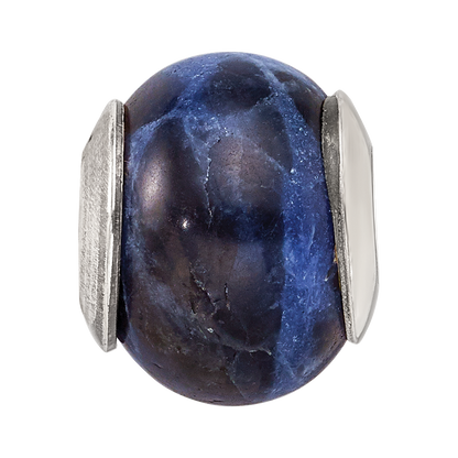 Sterling Silver Reflections Sodalite Stone Bead