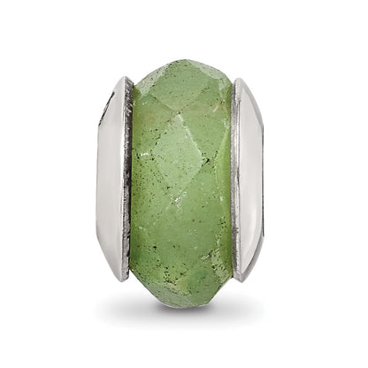 Sterling Silver Reflections Aventurine Stone Bead