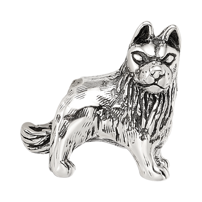 Sterling Silver Reflections German Shepherd Bead
