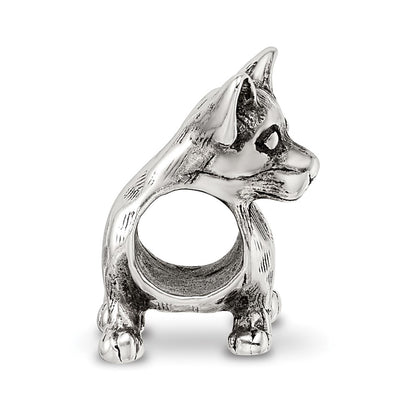 Sterling Silver Reflections Chihuahua Bead
