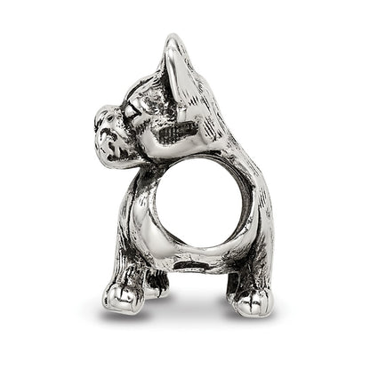 Sterling Silver Reflections Boston Terrier Bead