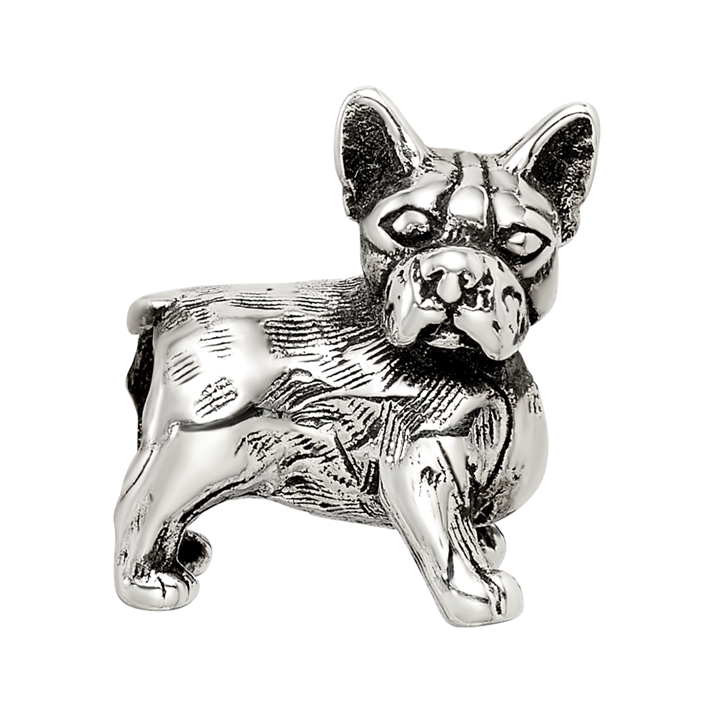 Sterling Silver Reflections Boston Terrier Bead