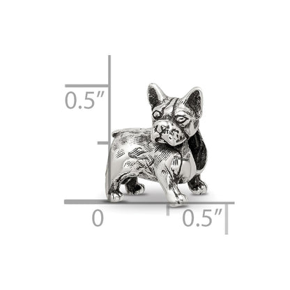 Sterling Silver Reflections Boston Terrier Bead