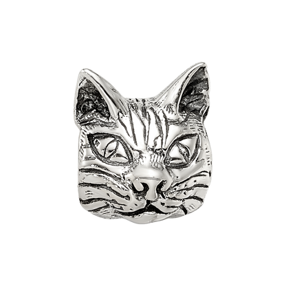 Sterling Silver Reflections Maine Coon Cat Head Bead
