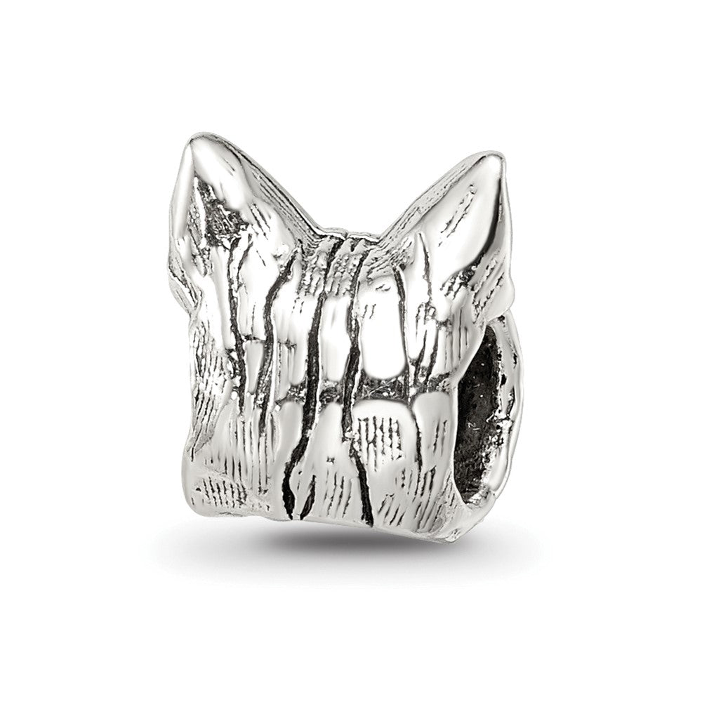 Sterling Silver Reflections Maine Coon Cat Head Bead