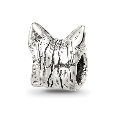 Sterling Silver Reflections Maine Coon Cat Head Bead