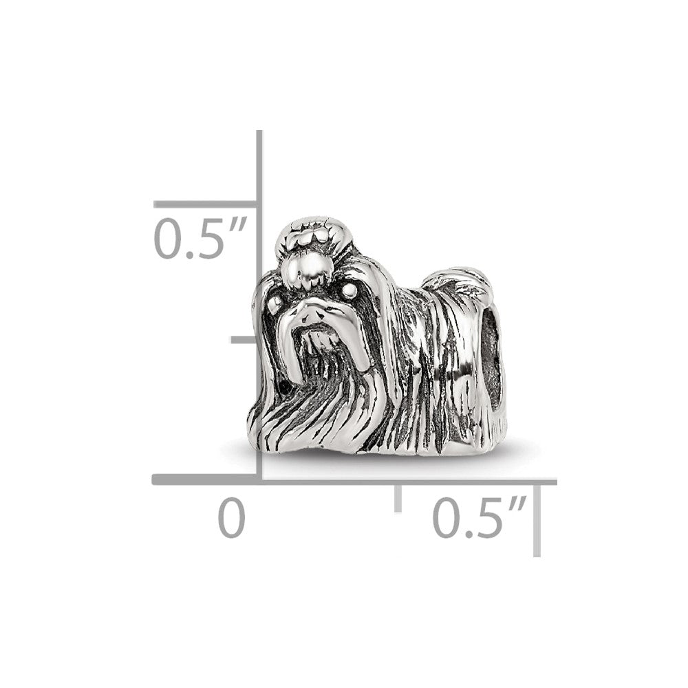 Sterling Silver Reflections Shih Tzu Bead