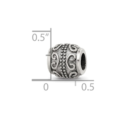 Sterling Silver Reflections Scroll Bali Bead
