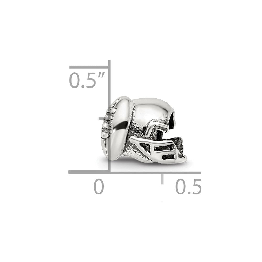 Sterling Silver Reflections Football Helmet Bead
