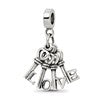 Sterling Silver Reflections Love Keys Dangle Bead