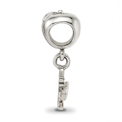 Sterling Silver Reflections Apple w/Enameled #1 Teacher Dangle Bead