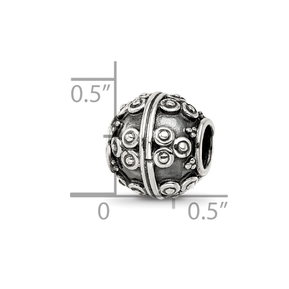 Sterling Silver Reflections Decorative Bali Bead