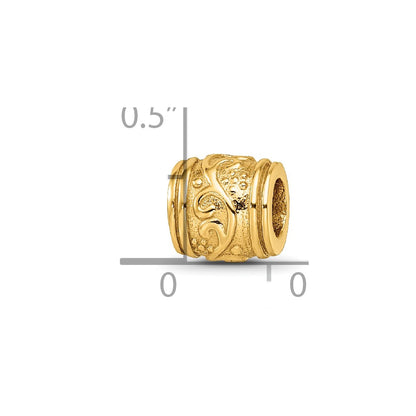 Sterling Silver Gold-plated Reflections Floral Bead