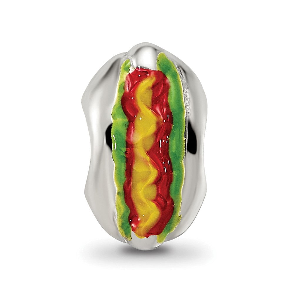 Sterling Silver Reflections Enameled Hot Dog Bead