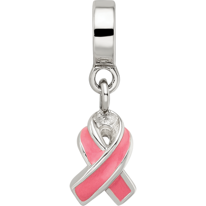 Sterling Silver Reflections Enameled Awareness Dangle Bead