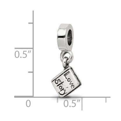 Sterling Silver Reflections Love Story Book Dangle Bead