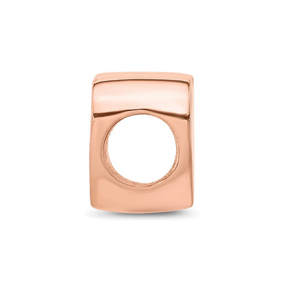 Sterling Silver Reflections Rose Gold-plated Polished Heart Bead