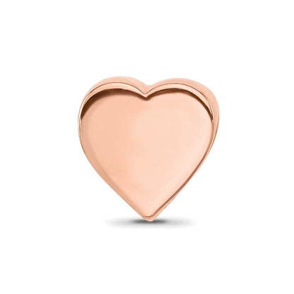 Sterling Silver Reflections Rose Gold-plated Polished Heart Bead
