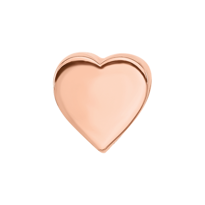 Sterling Silver Reflections Rose Gold-plated Polished Heart Bead