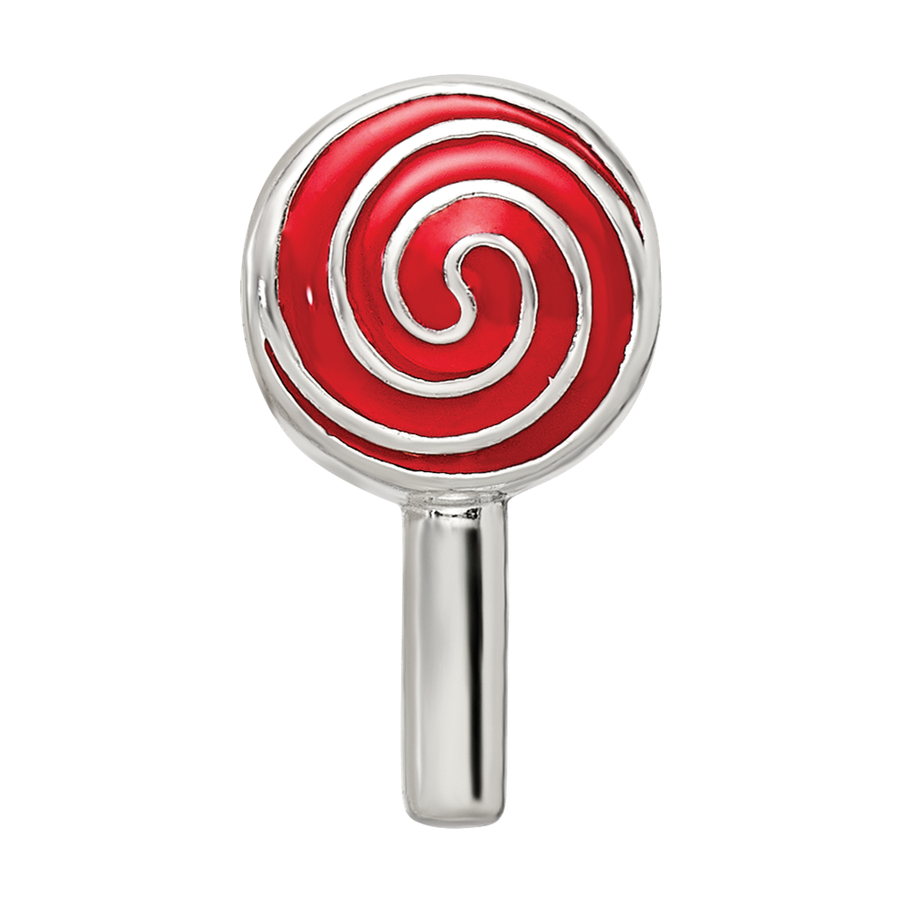Sterling Silver Reflections Enameled Lollipop Bead