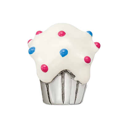 Sterling Silver Reflections Enameled Cupcake Bead