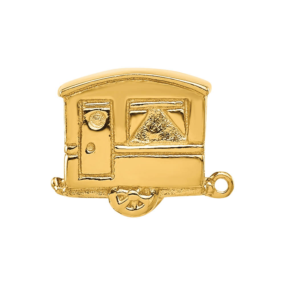 Sterling Silver Reflections Gold-plated Camper Bead