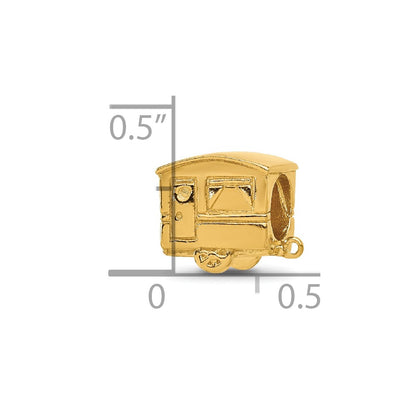 Sterling Silver Reflections Gold-plated Camper Bead