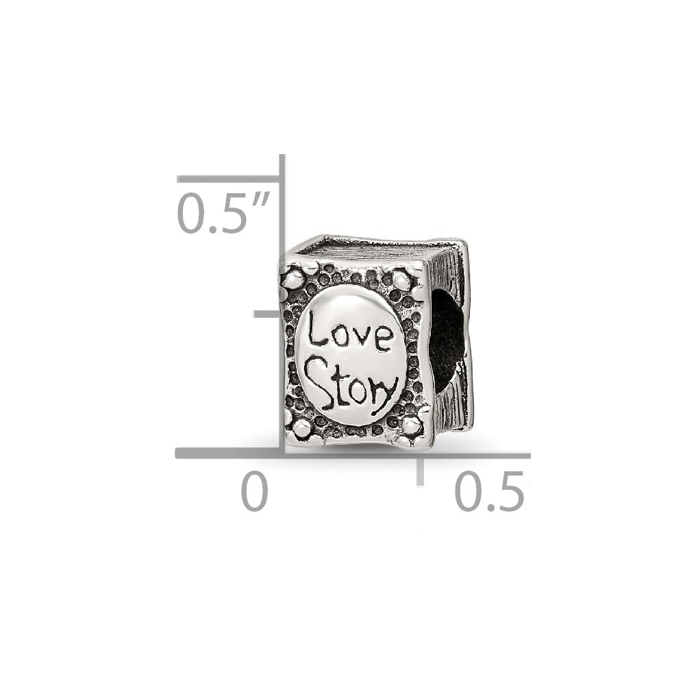Sterling Silver Reflections Love Story Book Bead