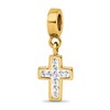 Sterling Silver Reflections Clear Preciosa Crystal Cross Dangle Bead