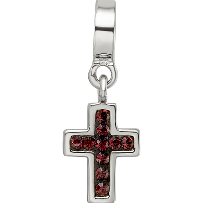 Sterling Silver Reflections Preciosa Crystal Cross Dangle Bead
