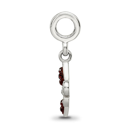 Sterling Silver Reflections Preciosa Crystal Fleur De Lis Dangle Bead