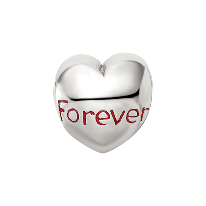 Sterling Silver Reflections Enameled Forever Heart Bead