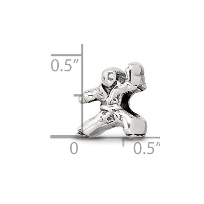 Sterling Silver Reflections Karate Person Bead