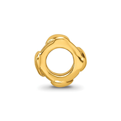 Sterling Silver Gold-plated Reflections Heart Bead