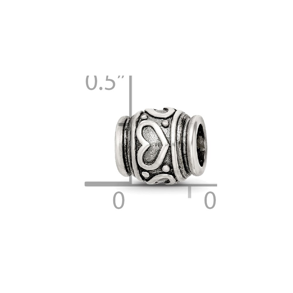 Sterling Silver Reflections Heart Bead
